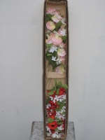 Bloemensteker rood/roze gemengd 17cm - 24 stuks